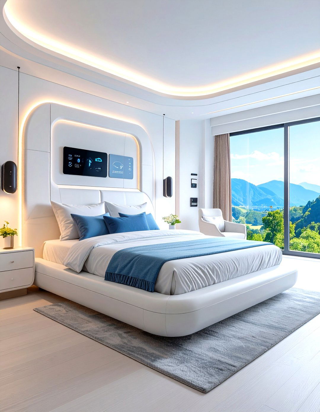 High Tech Smart Bed Nook with Automation - 24 Bed Nook Ideas