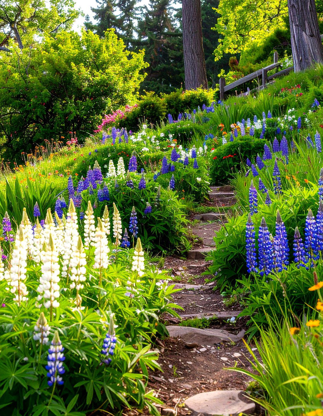 Hillside Slope Wildflower Gardens - 24 Wildflower Garden Ideas