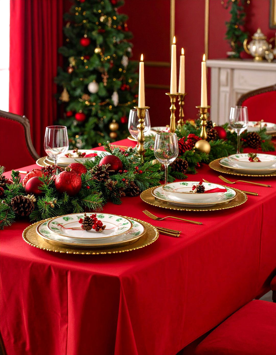 Holiday Festive Tablescape - 24 Tablescape Ideas