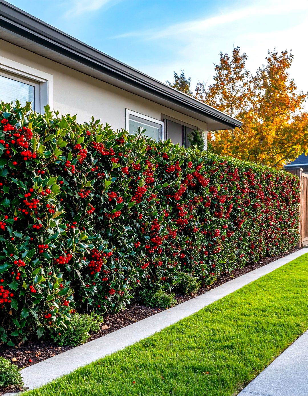 Holly Berry Privacy Hedge - 24 Shrubs for Privacy