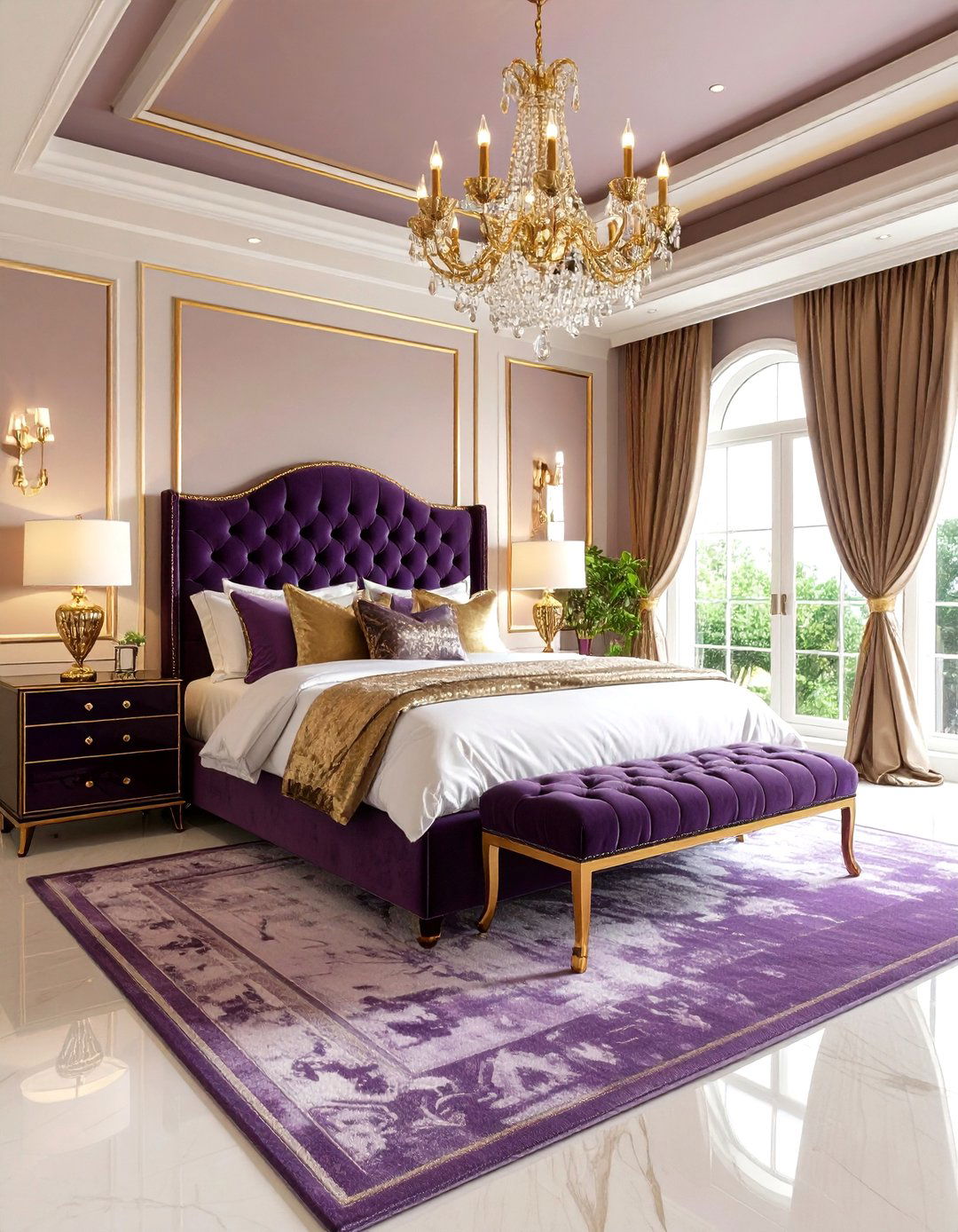 Hollywood Regency Glamour - 24 Low Sloped Ceiling Bedroom Ideas