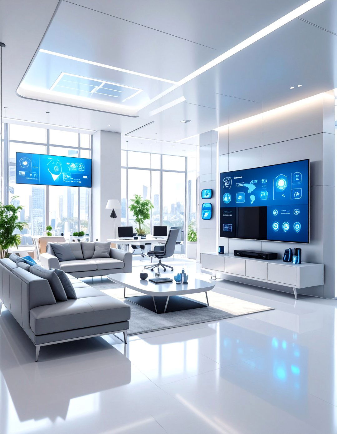 Holographic Command Center Living Rooms - 24 2100s Room Ideas