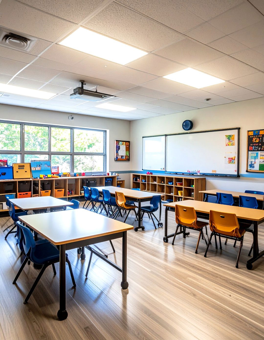 Home Classroom Basement with Learning Stations - 24 Basement Ideas