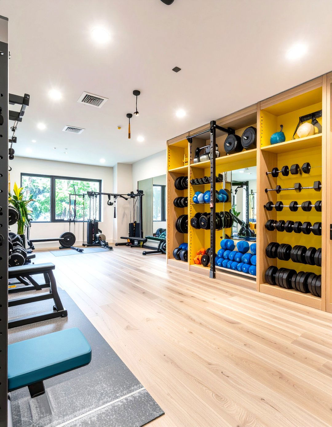 Home Gym Floor to Ceiling Equipment Storage Cabinets - 24 Floor to Ceiling Cabinets Ideas