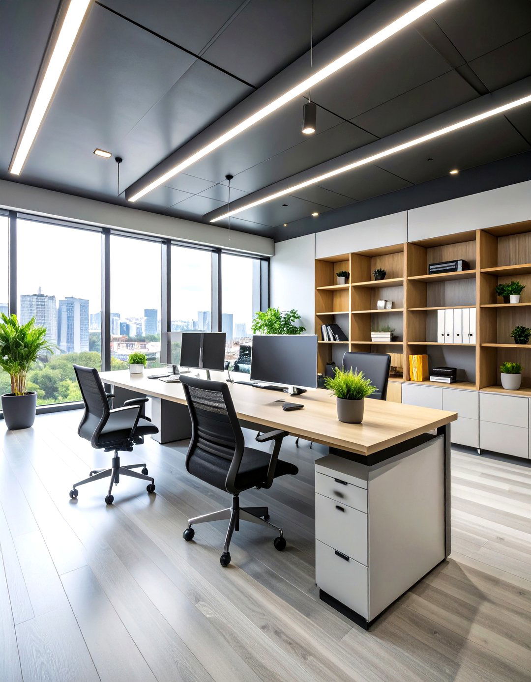 Home Office Black Ceiling Focus - 24 black ceiling ideas