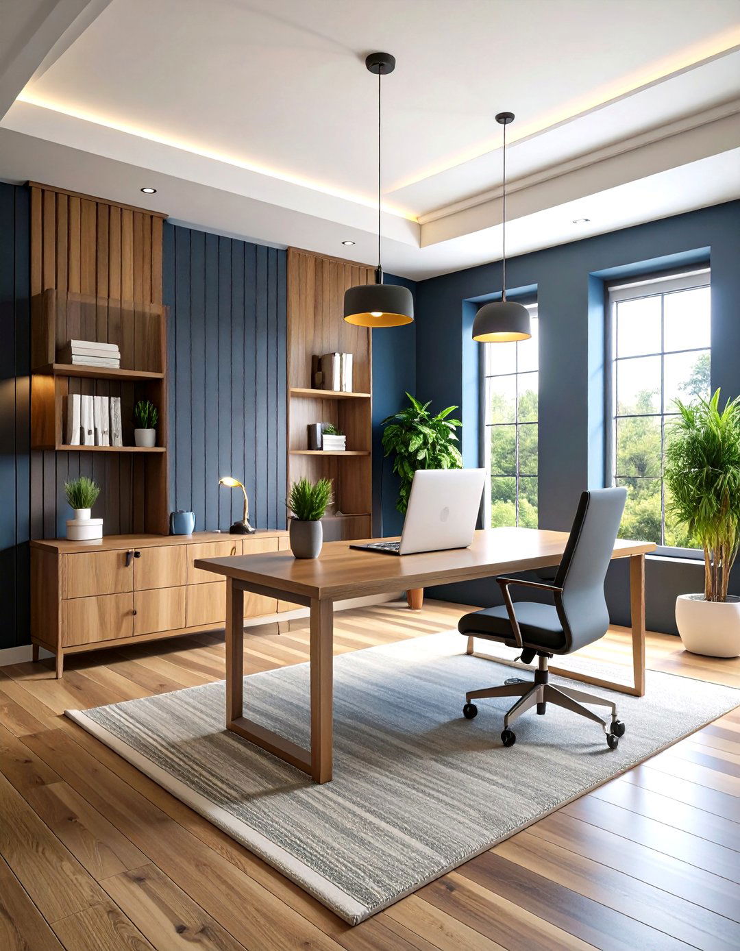 Home Office Professional Backdrop - 24 Board and Batten Wall Ideas