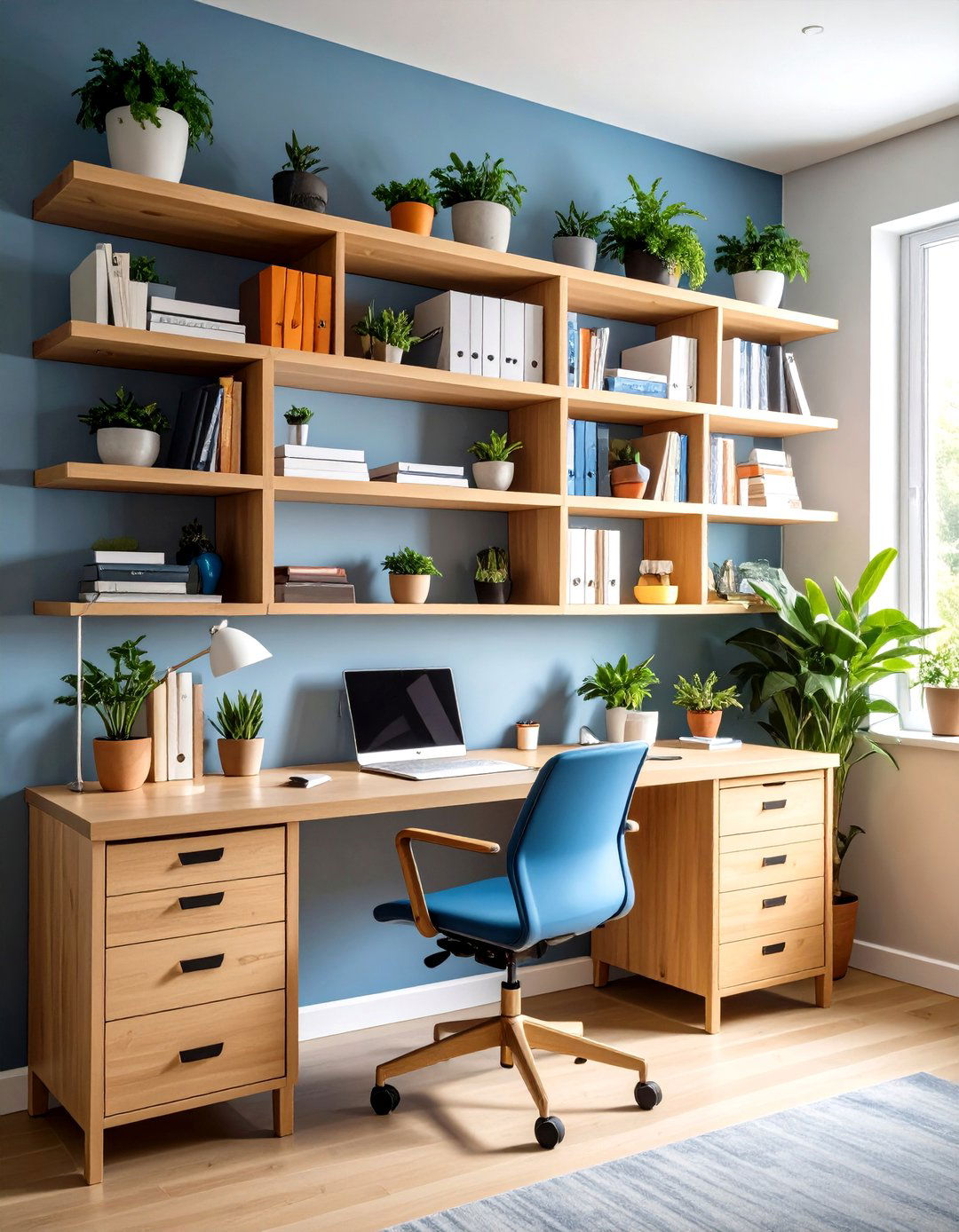 Home Office Workspace Storage - 24 Floating Shelves Ideas
