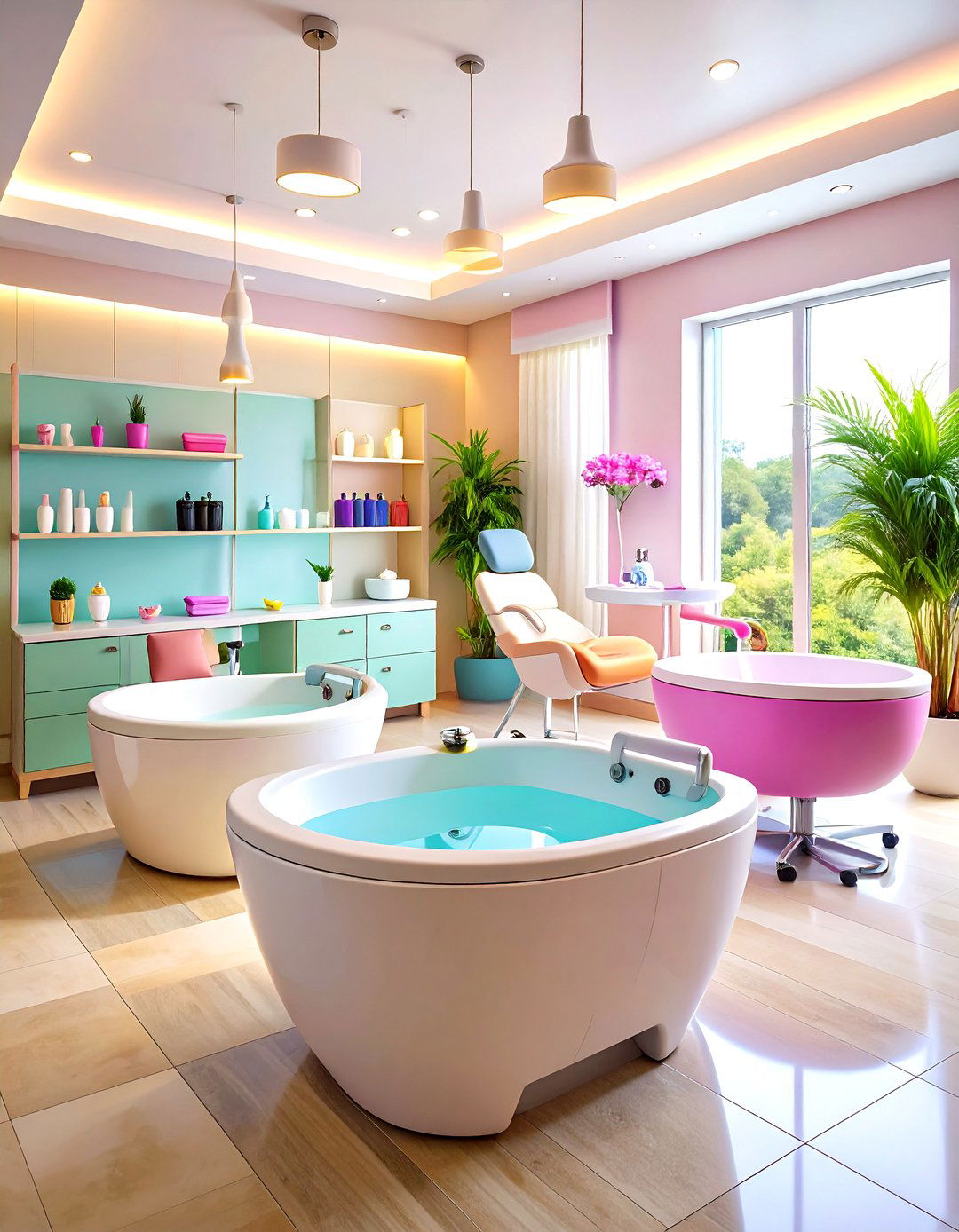 Home Spa Pedicure Station Setup - 24 Spa Room Ideas