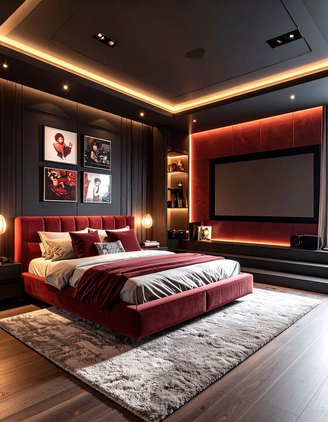 Home Theater Cinema Bedroom - 24 Man Cave Bedroom Ideas