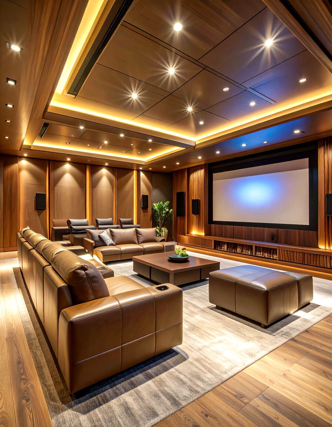 Home Theater Cinema Living Room - 24 Mens Living Room Ideas