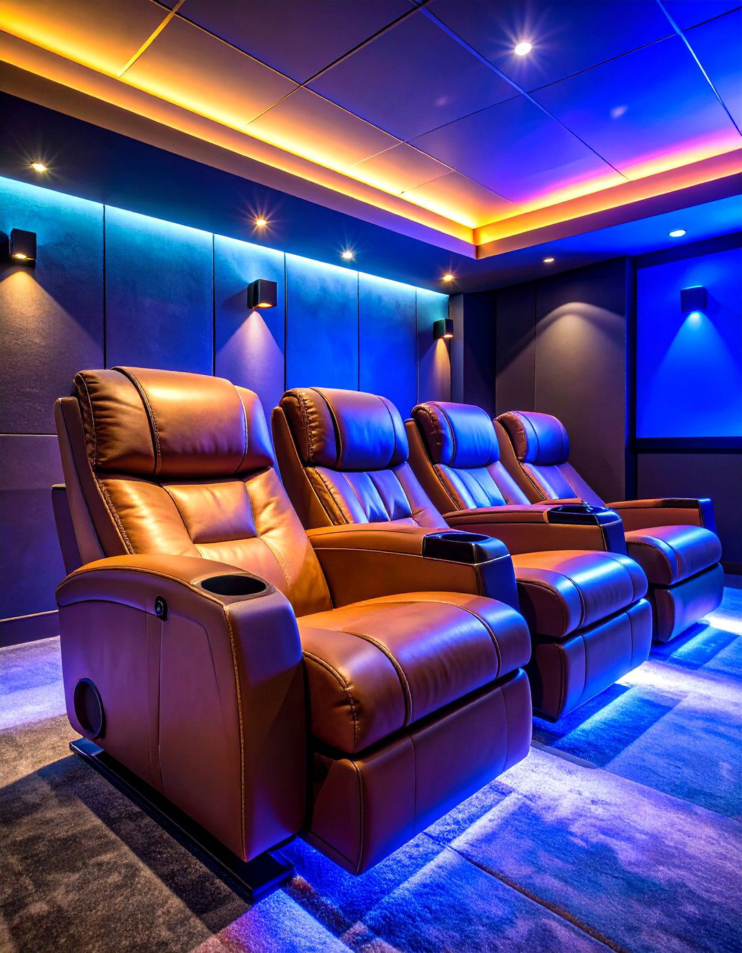 Home Theater Recliners - 24 Basement Furniture Ideas