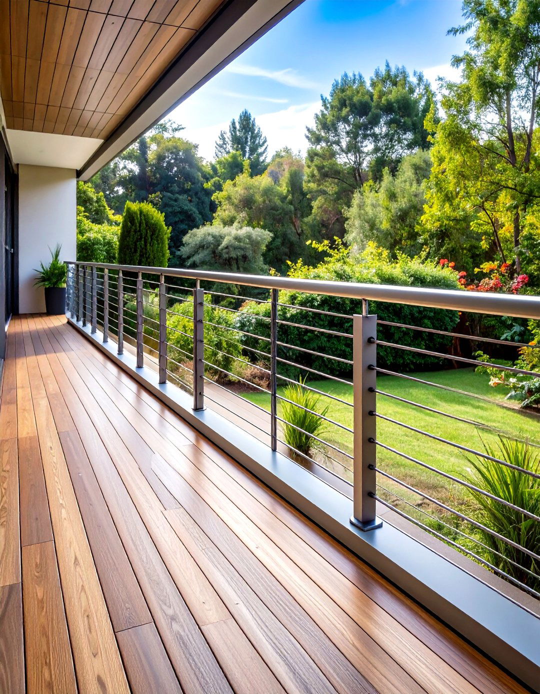 Horizontal Cable Railing Systems - 24 Metal Deck Railing Ideas