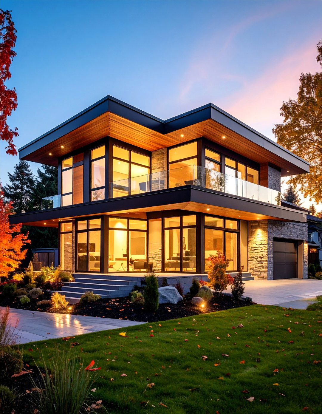 Horizontal Emphasis Elements - 24 1980s House Exterior Ideas