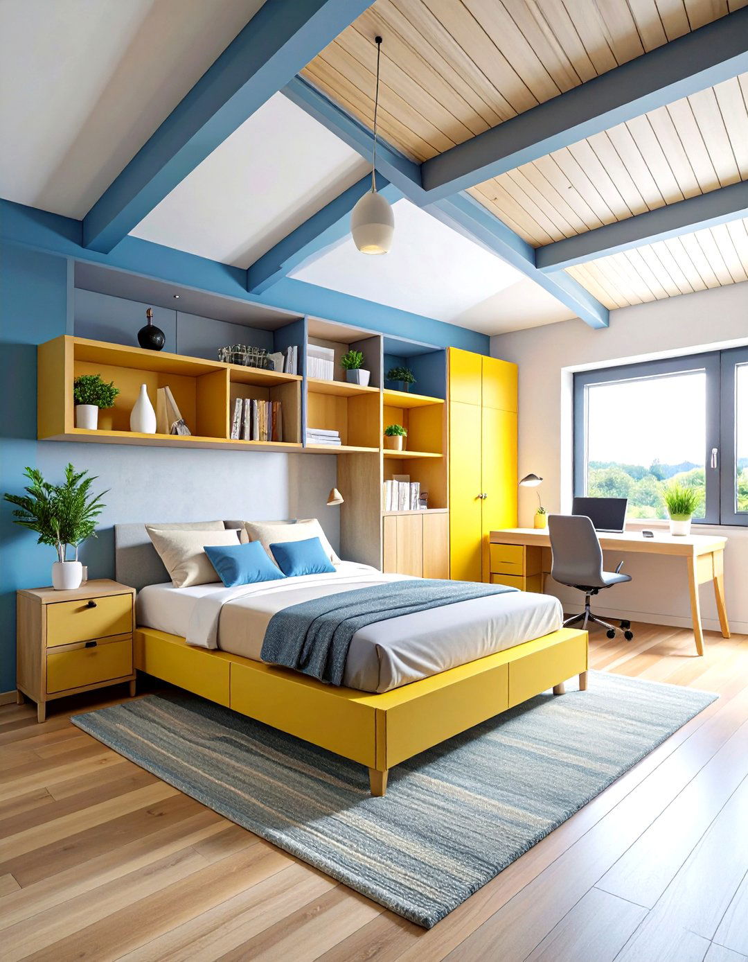 Horizontal Murphy Bed Layout - 24 Office Guest Room Ideas