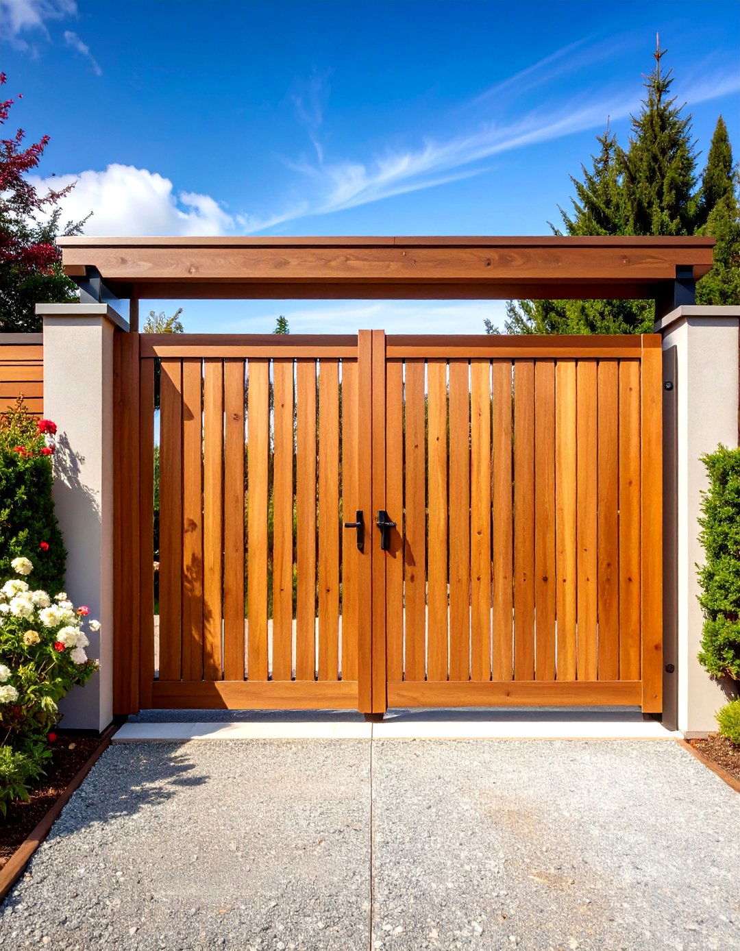 Horizontal Slat Contemporary Gates - 24 garden gate ideas
