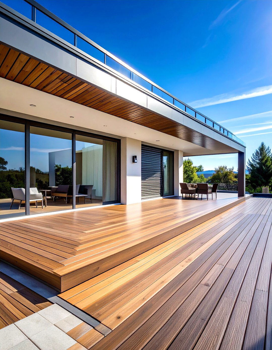 Horizontal Slat Fascia with Modern Lines - 24 Deck Fascia Ideas