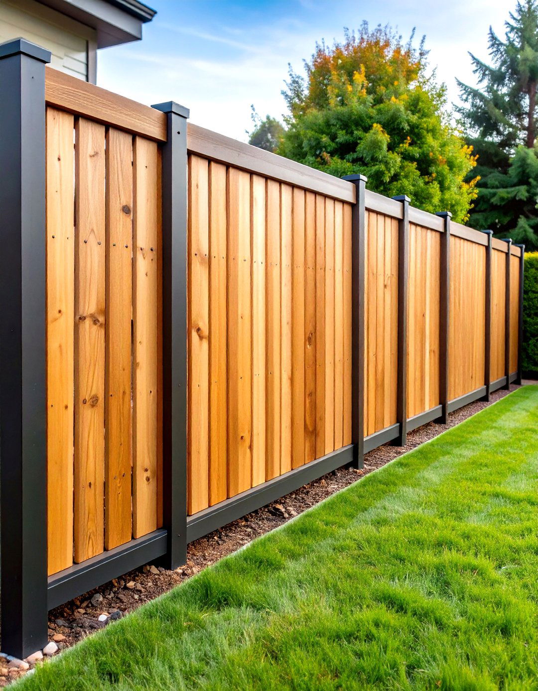 Horizontal Wood Slat Privacy Fencing - 24 Decorative Fence Ideas