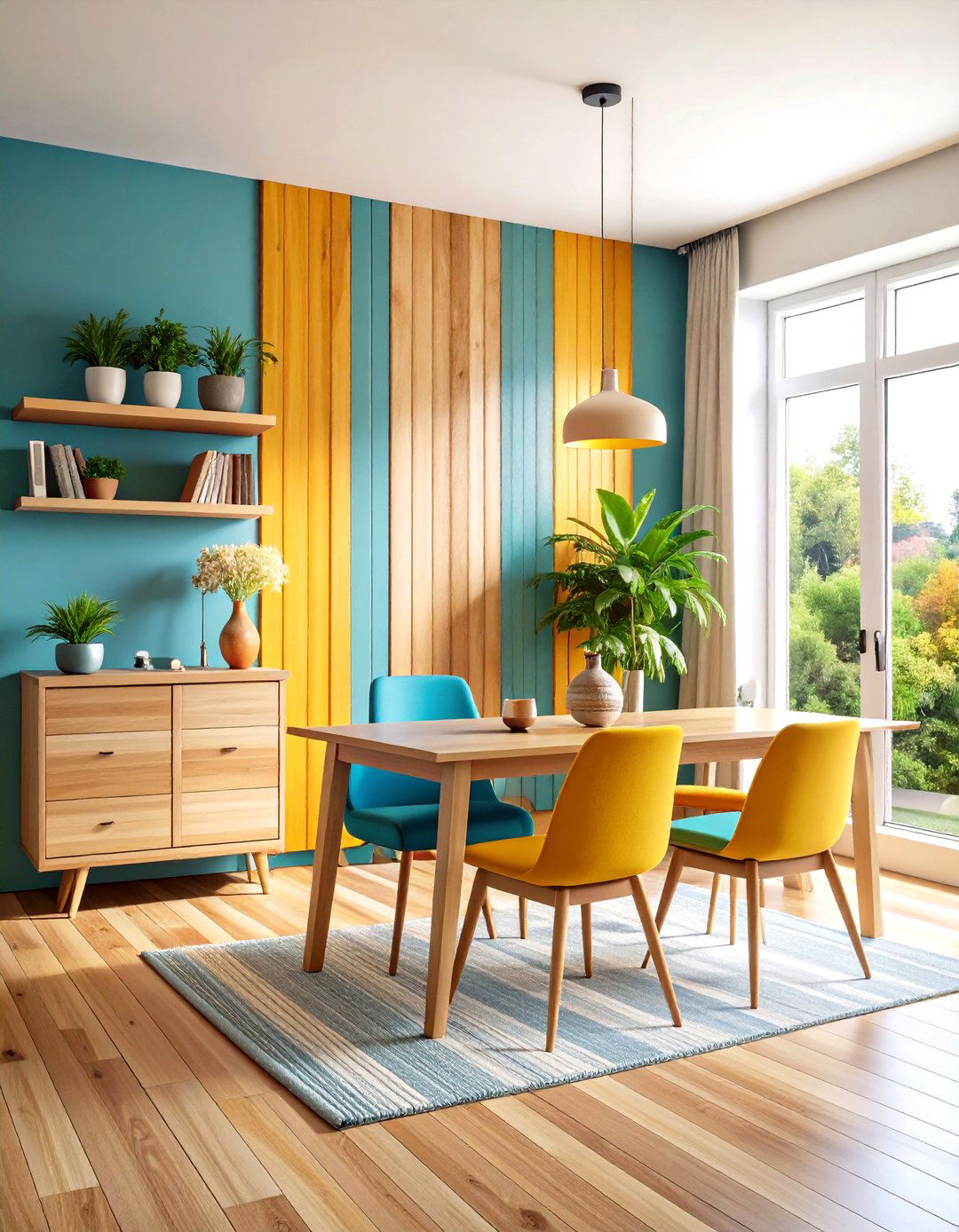Horizontal Wood Slat Room Dividers - 24 Wood Trim Accent Wall Ideas