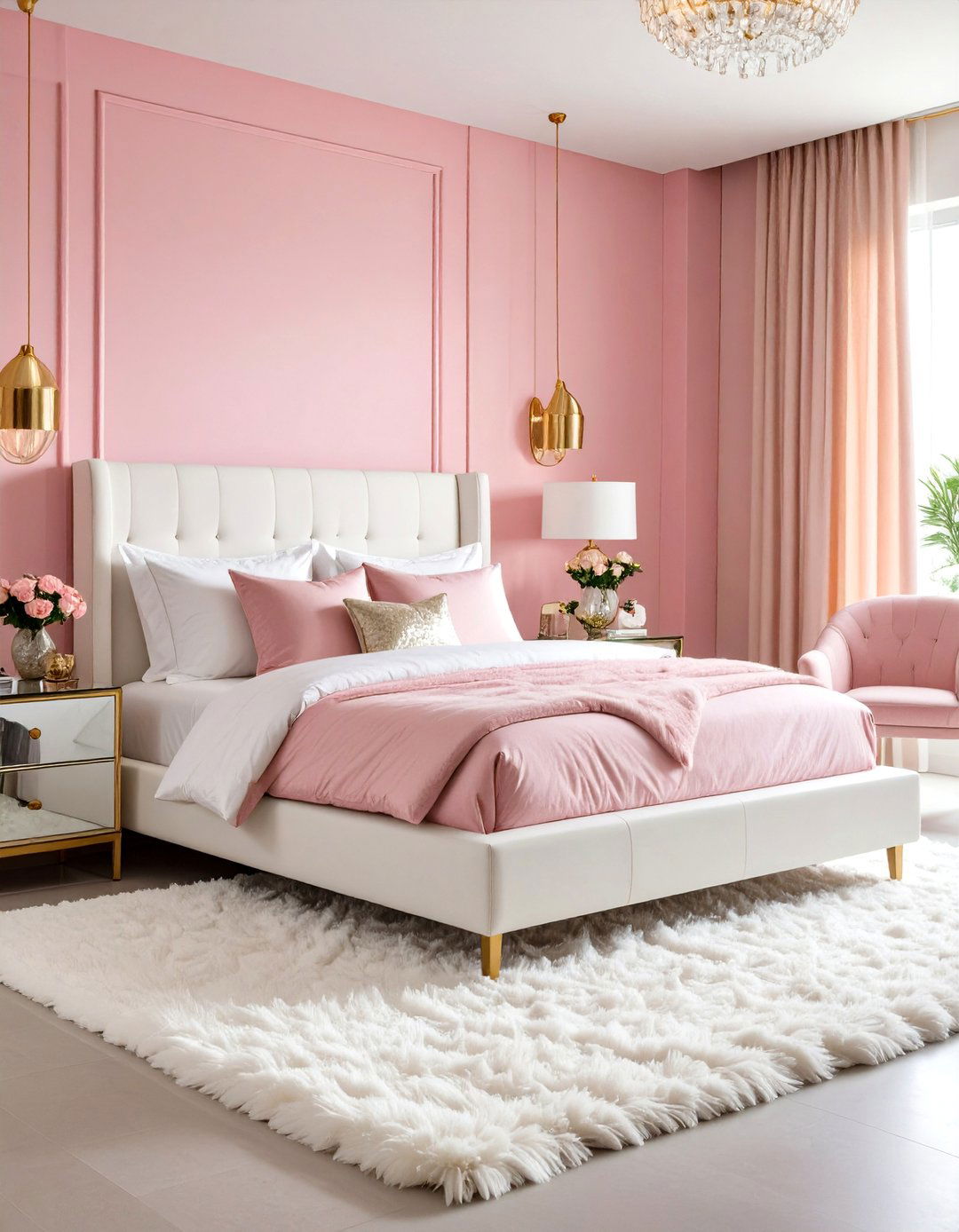 Hot Pink Glamour Haven - 24 60s Bedroom Ideas