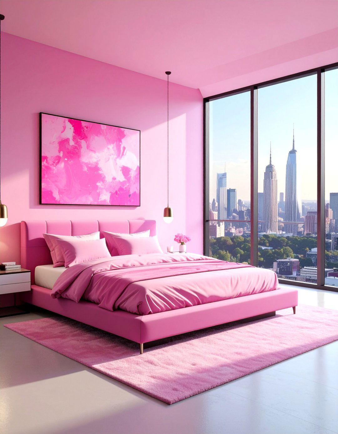 Hot Pink Urban Contemporary Bedroom - 24 Hot Pink Bedroom Ideas