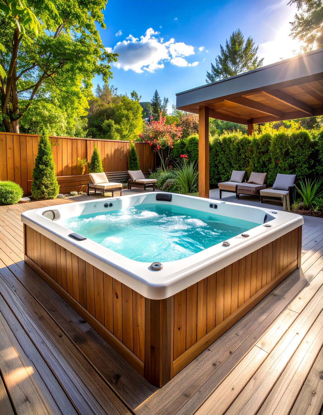 Hot Tub Wellness Retreat Areas - 24 Deck Decorating Ideas