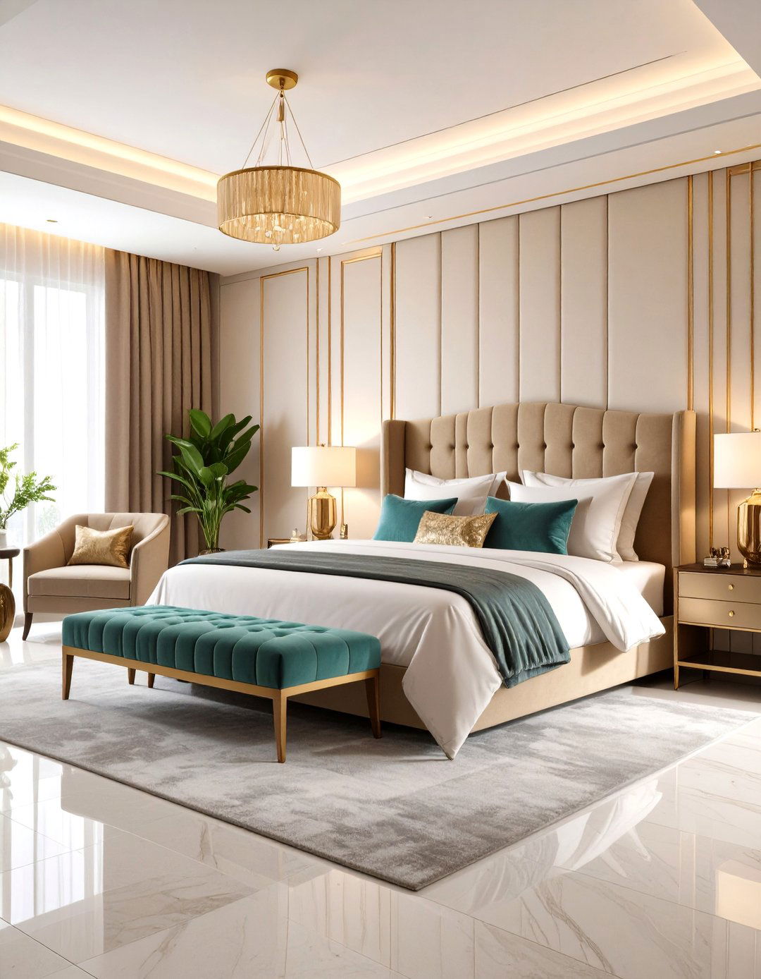 Hotel Inspired Luxury Bedroom Layout - 24 Bedroom Layout Ideas