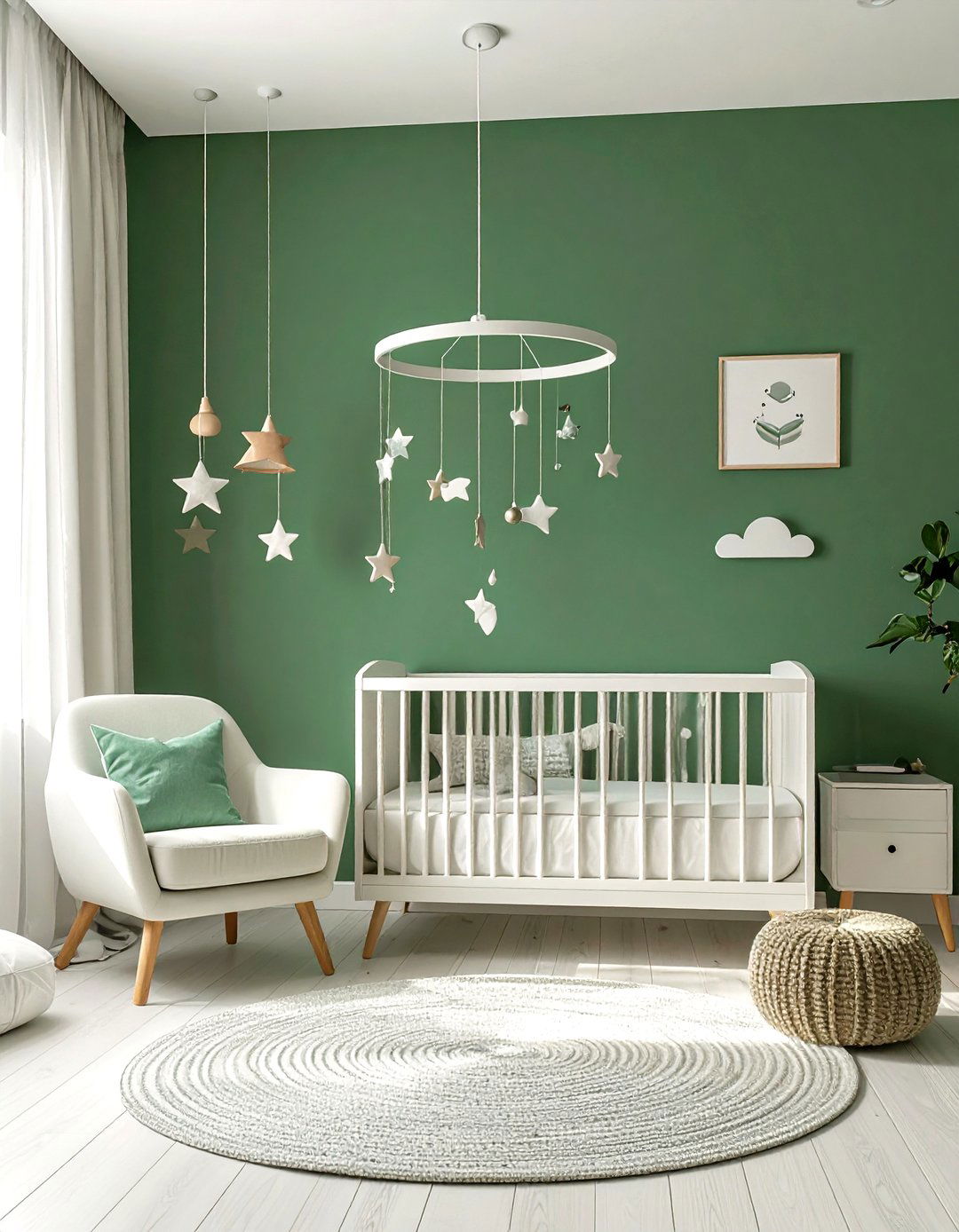 Hunter Green Modern Minimalist Theme - 24 Dark Green Nursery Ideas