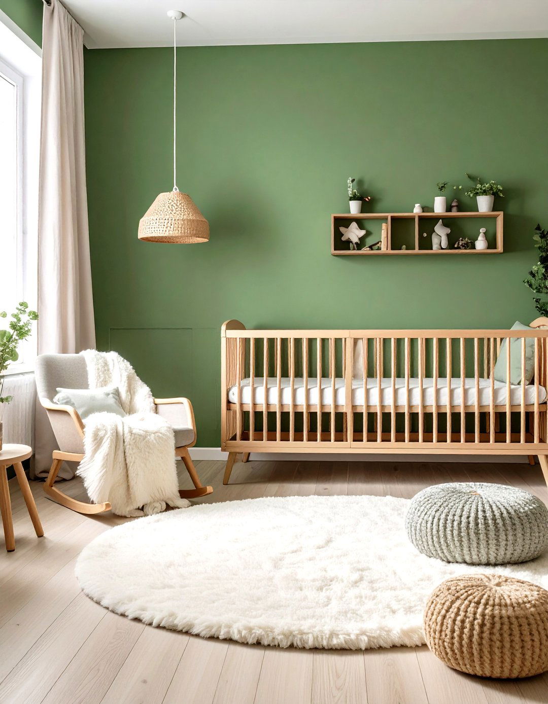 Hunter Green Scandinavian Hygge Style - 24 Dark Green Nursery Ideas