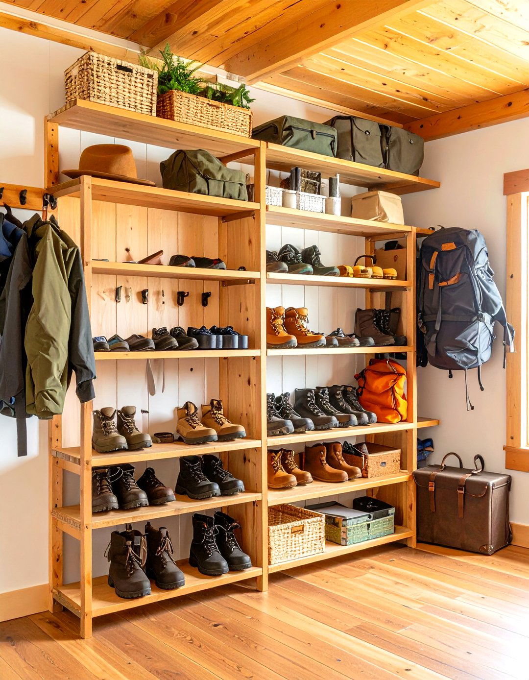 Hunting Gear Organization Station - 24 Hunting Man Cave Ideas