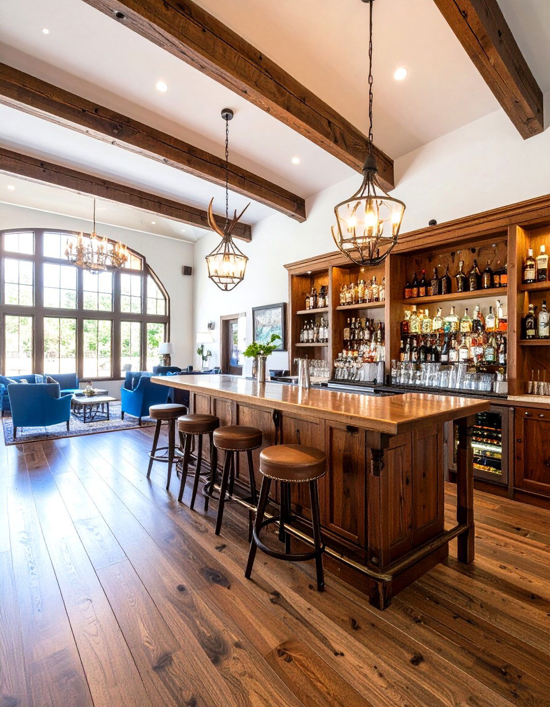 Hunting Lodge Trophy Room Bar Area - 24 Hunting Trophy Room Ideas