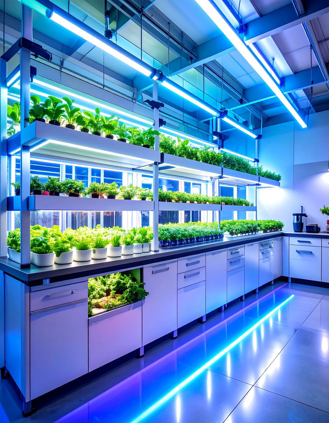 Hydroponic Kitchen Growing Station - 24 Greenhouse Kitchen Design Ideas