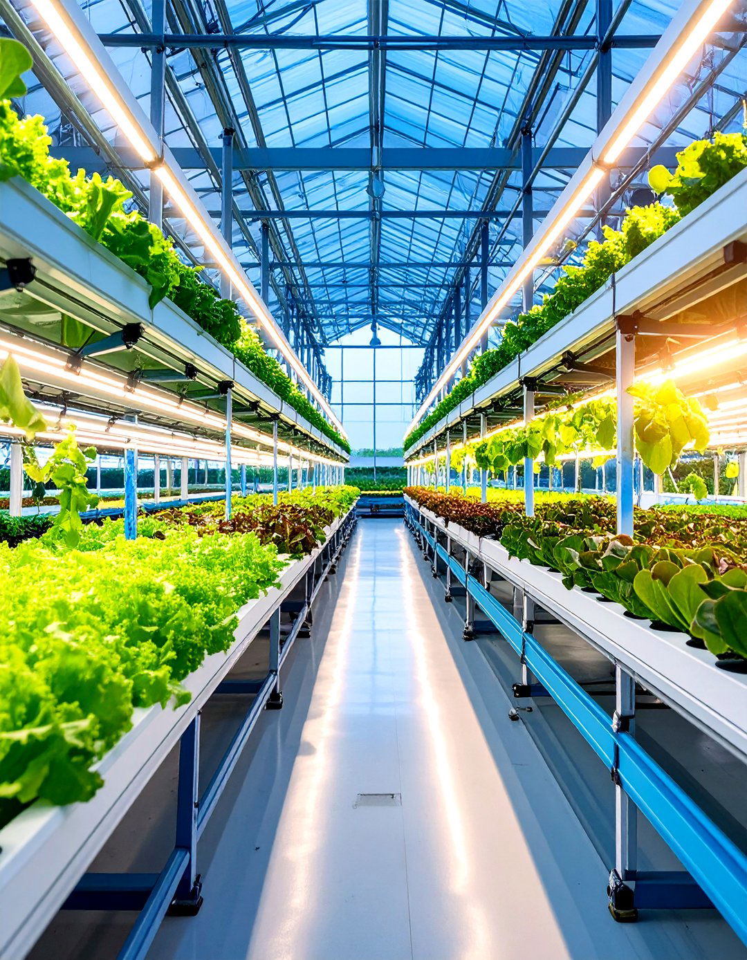 Hydroponic NFT Channel Shelving - 24 Greenhouse Shelving Ideas