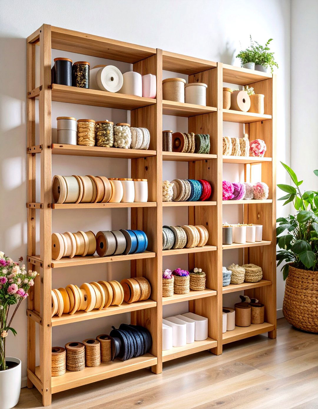 IKEA Spice Rack Ribbon Organizer - 24 Ribbon Storage Ideas