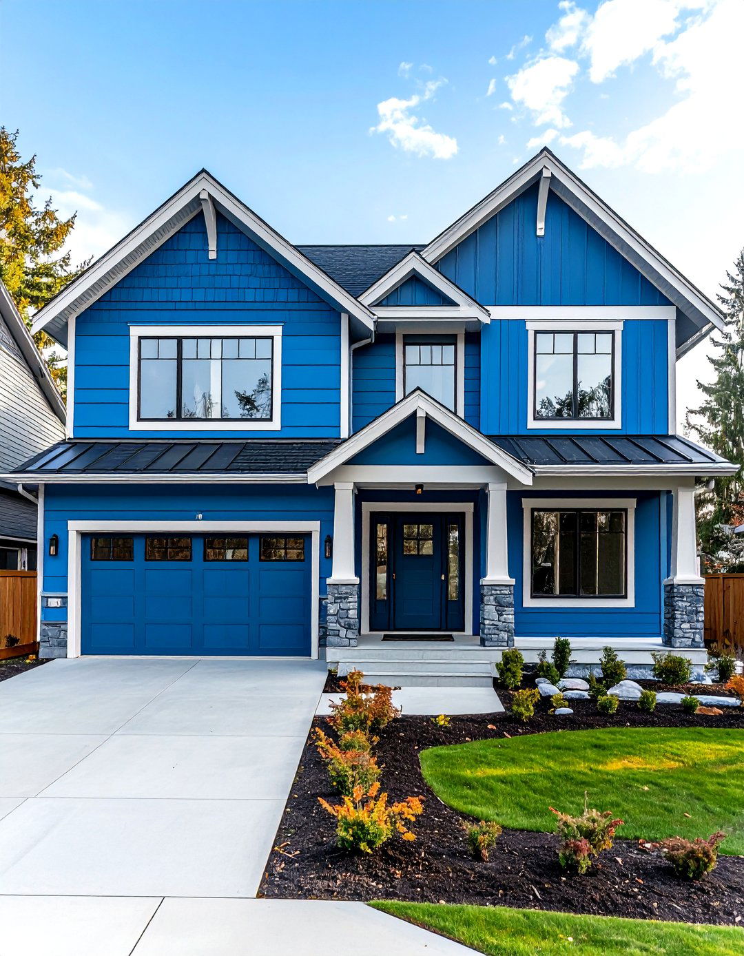 Ice Blue Accents - 24 Blue Exterior House Colors