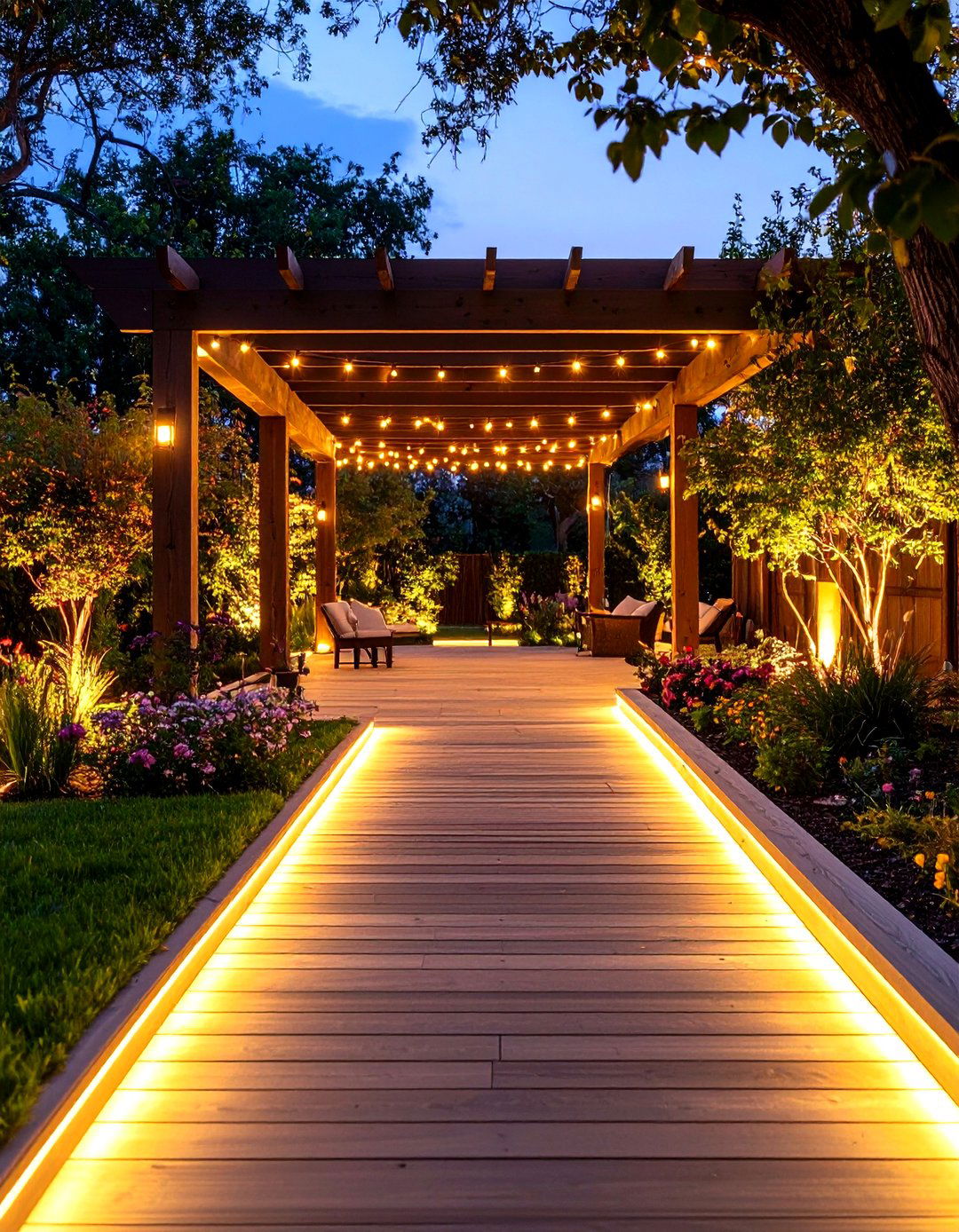 Illuminated Evening Walkway Design - 24 Elevated Walkway Ideas