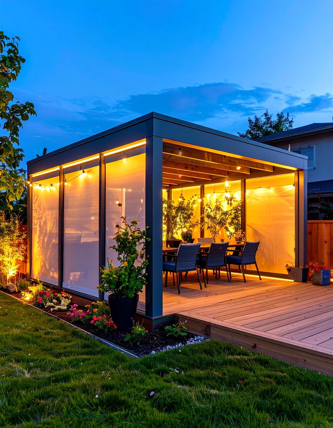 Illuminated Privacy Screening Systems - 24 Deck Privacy Ideas