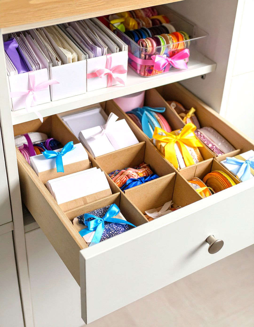 Index Card Ribbon Wrapping Method - 24 Ribbon Storage Ideas