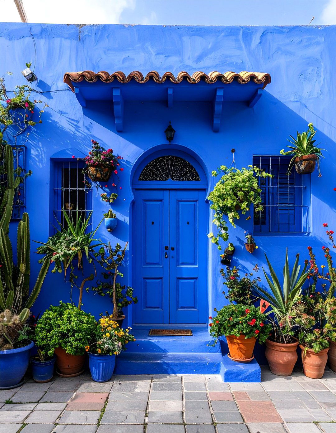 Indigo Blue Bohemian Eclectic - 24 blue exterior house paint ideas