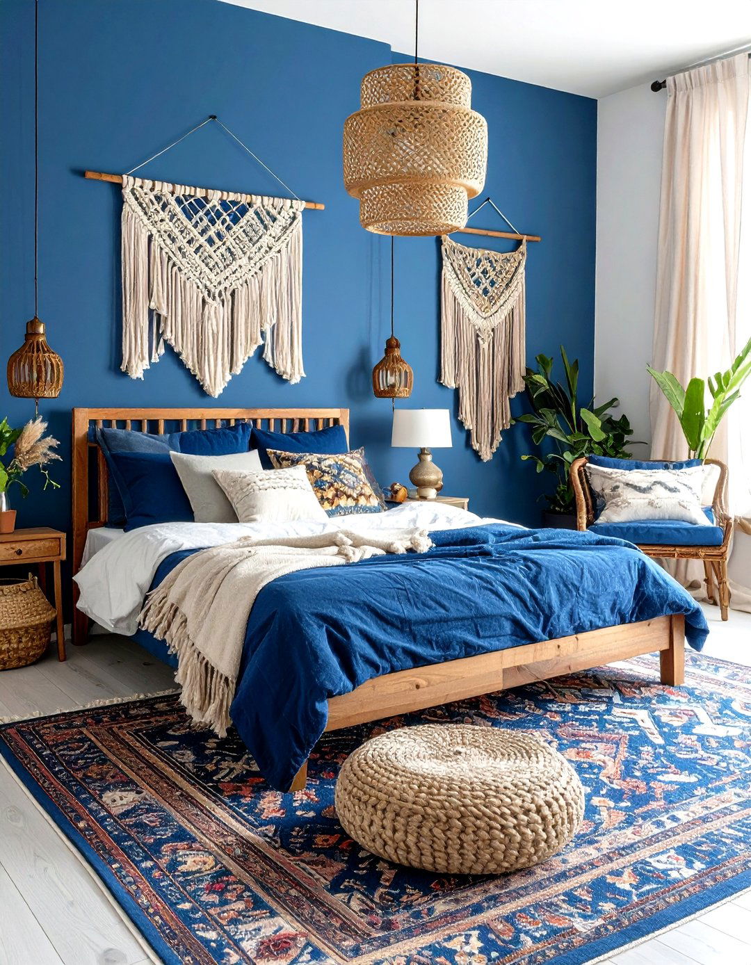 Indigo Blue Bohemian Escape - 24 Moody Blue Bedroom Ideas
