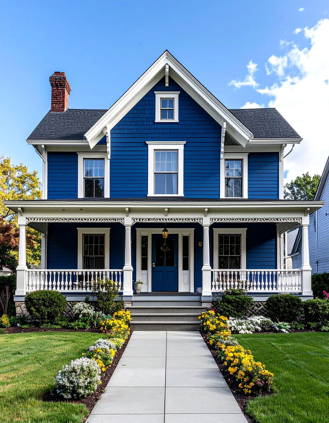 Indigo Blue Victorian Depth - 24 blue victorian house colors