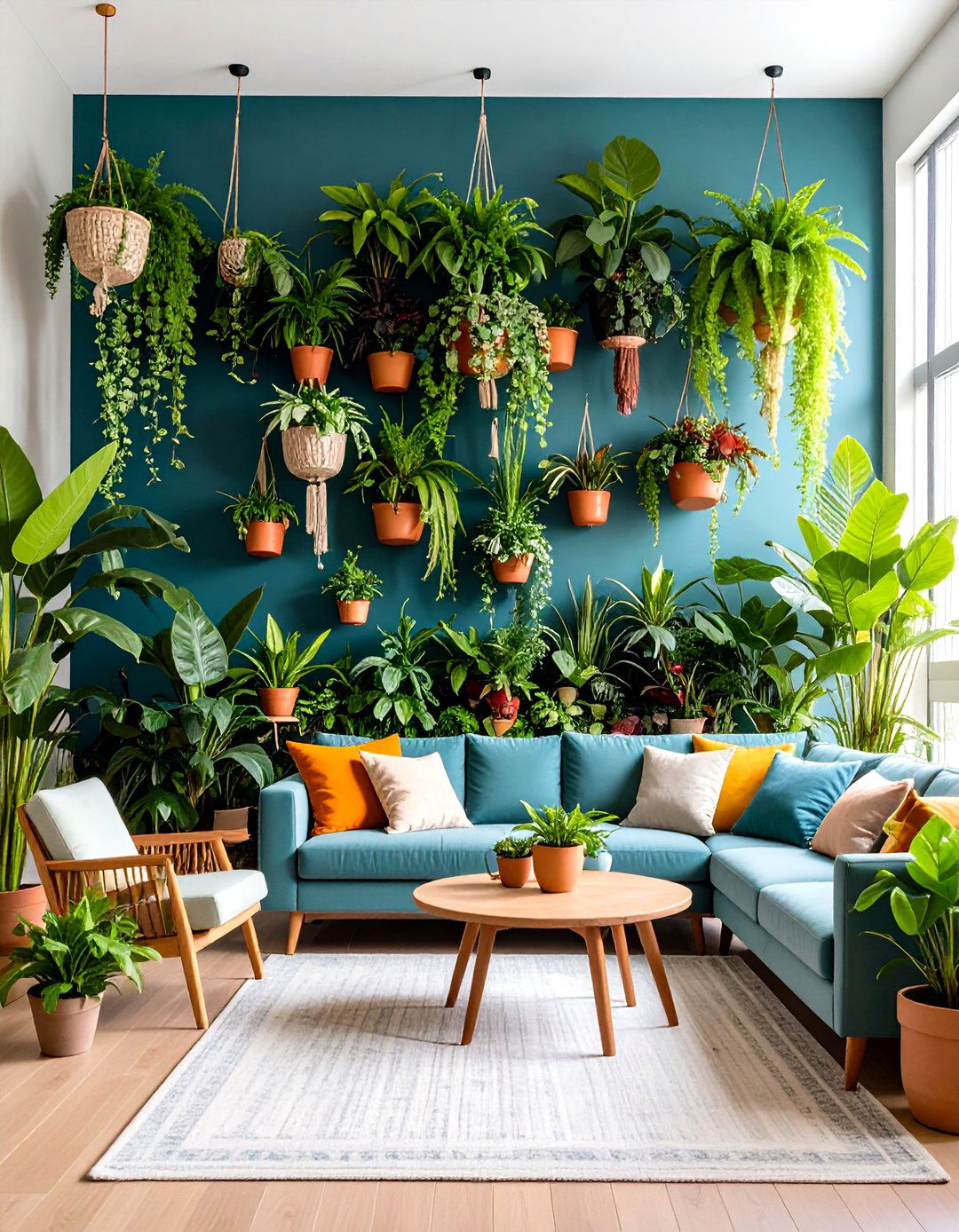 Indoor Garden Living Wall - 24 Boho-scandinavian Design and Decor Ideas
