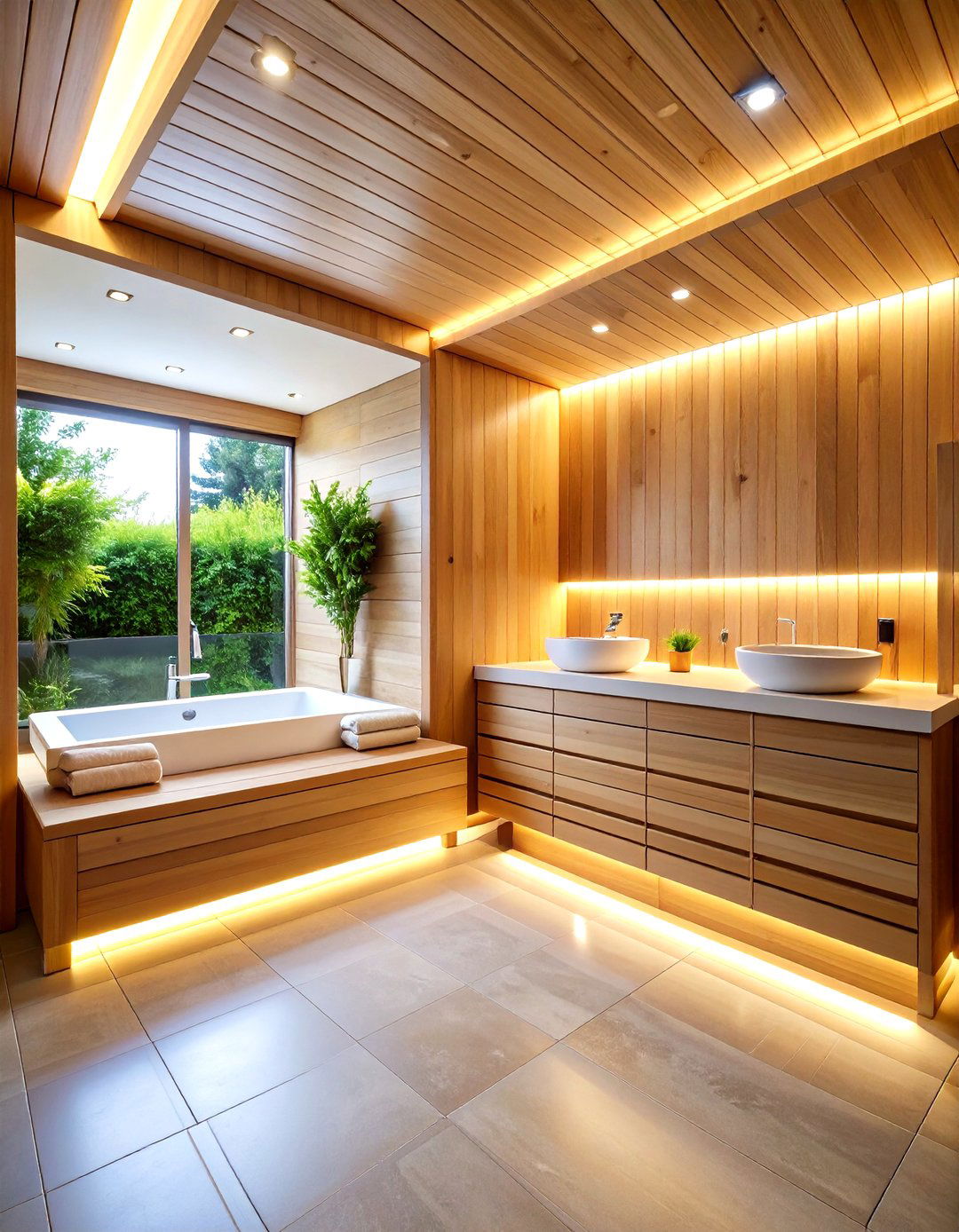 Indoor Infrared Cedar Sauna with Glass Panels - 24 Sauna Room Design Ideas