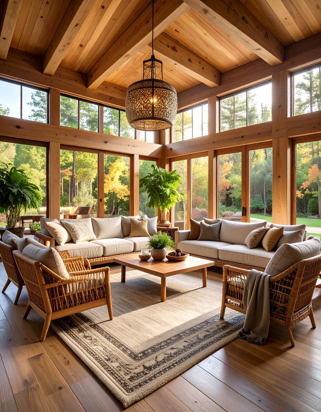 Indoor Outdoor Flow Connection Design - 24 Cabin Living Room Ideas