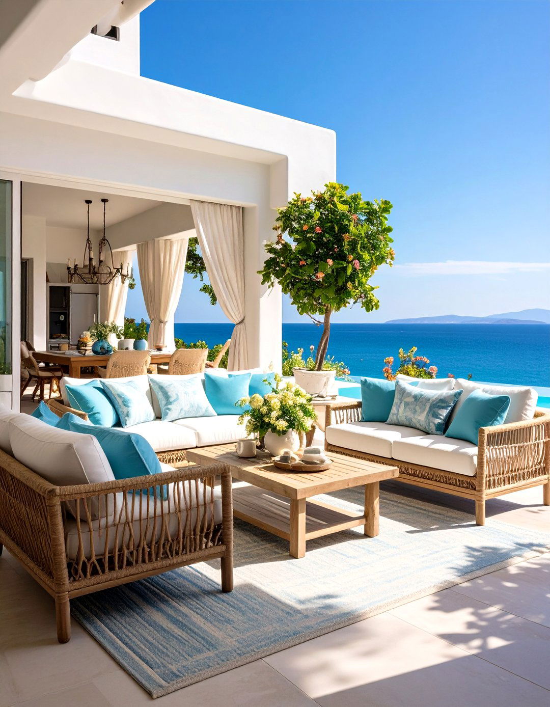 Indoor Outdoor Living Flow - 24 Hamptons Living Room Ideas