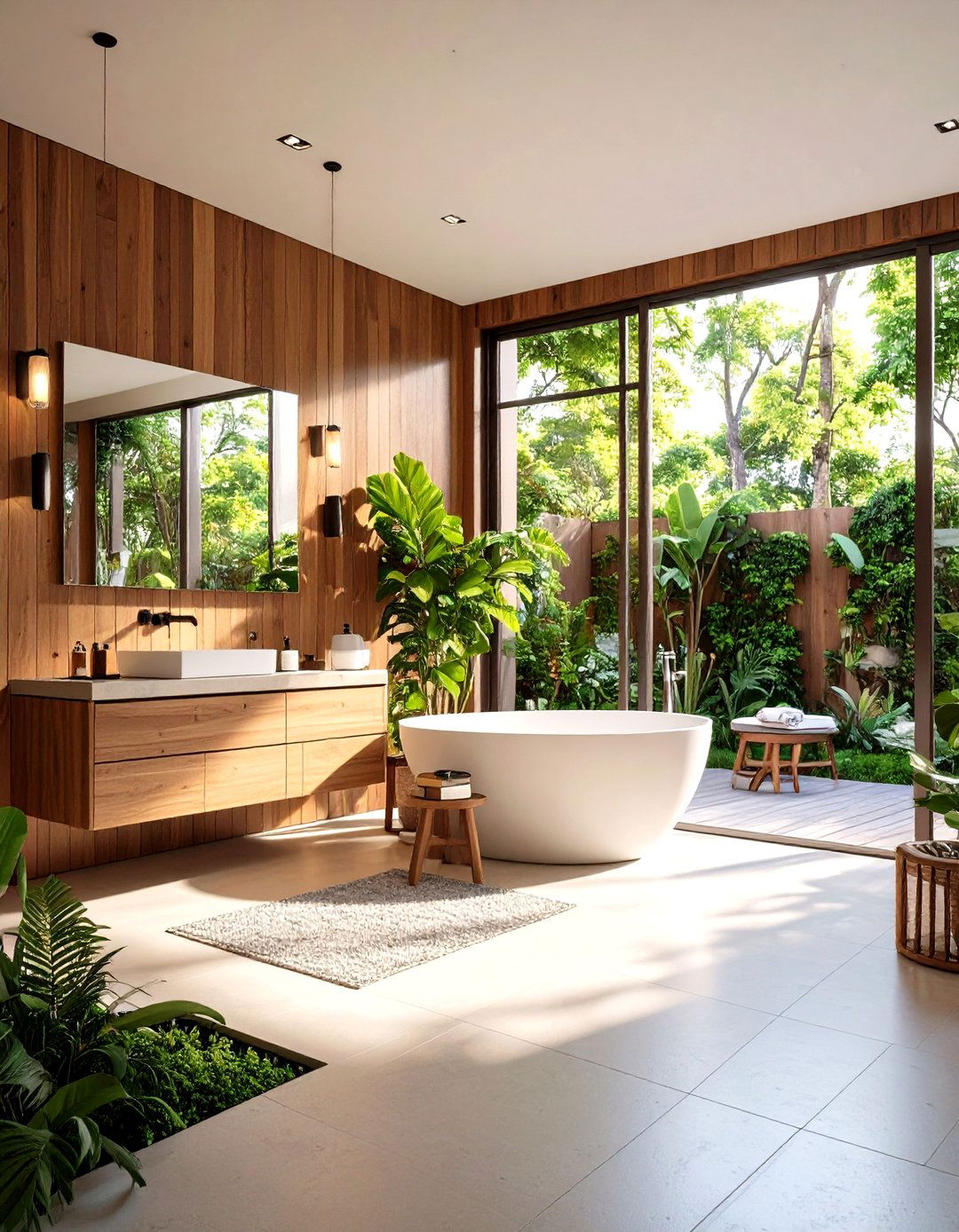 Indoor Outdoor Transition Bathroom - 24 Outdoor Bathroom Ideas