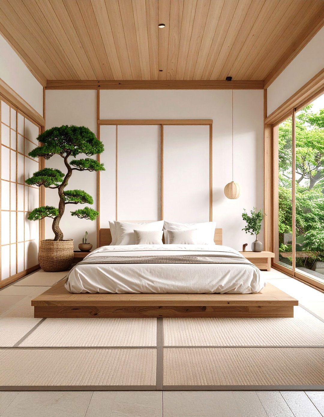 Indoor Plant Integration - 24 Japanese Bedroom Design Ideas