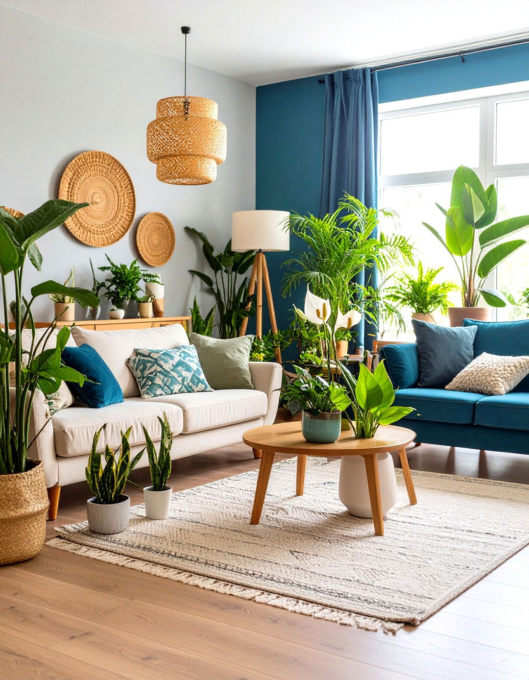 Indoor Plant Integration - 24 Zen Living Room Ideas