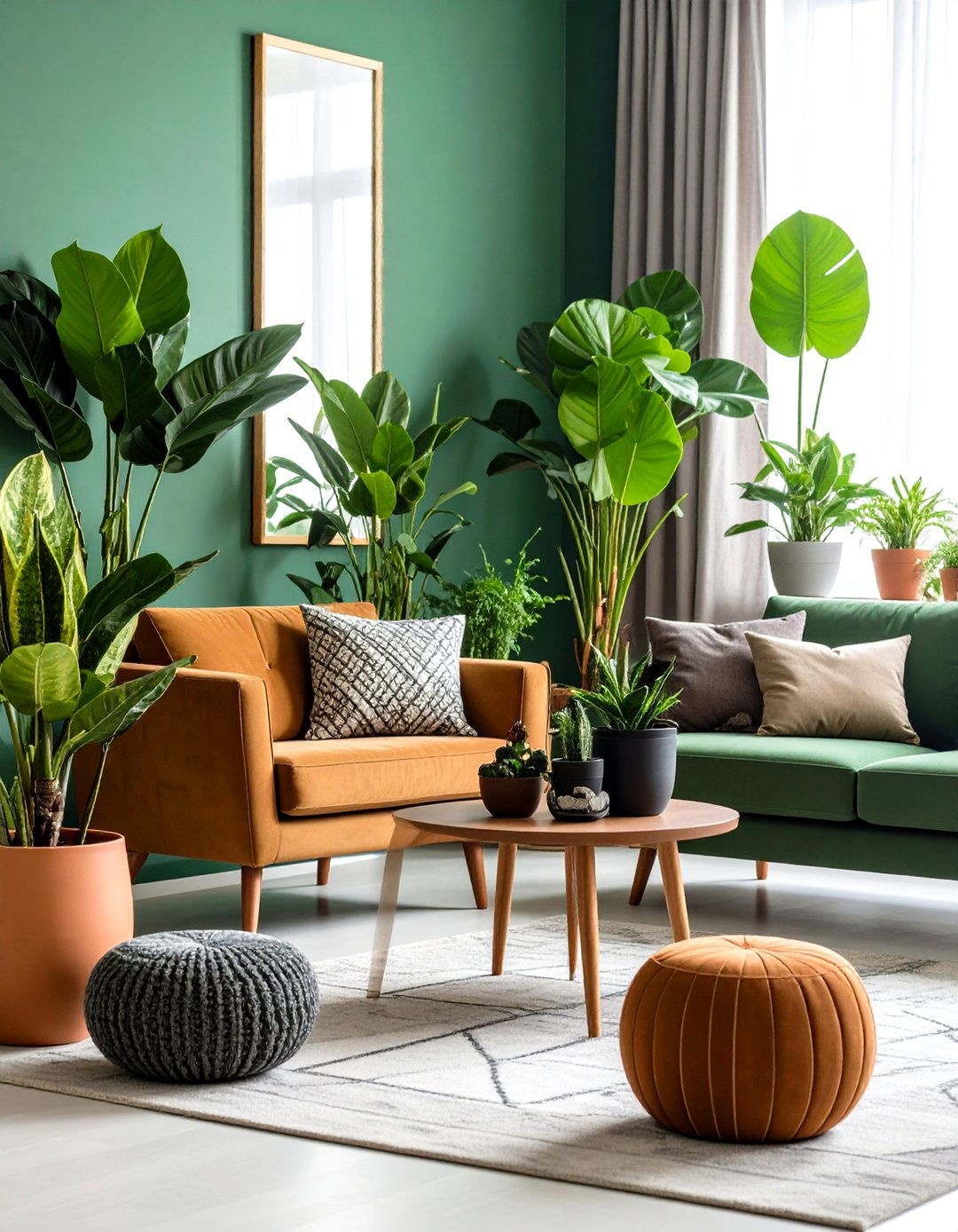 Indoor Plant Integration - 24 Japandi Living Room Ideas