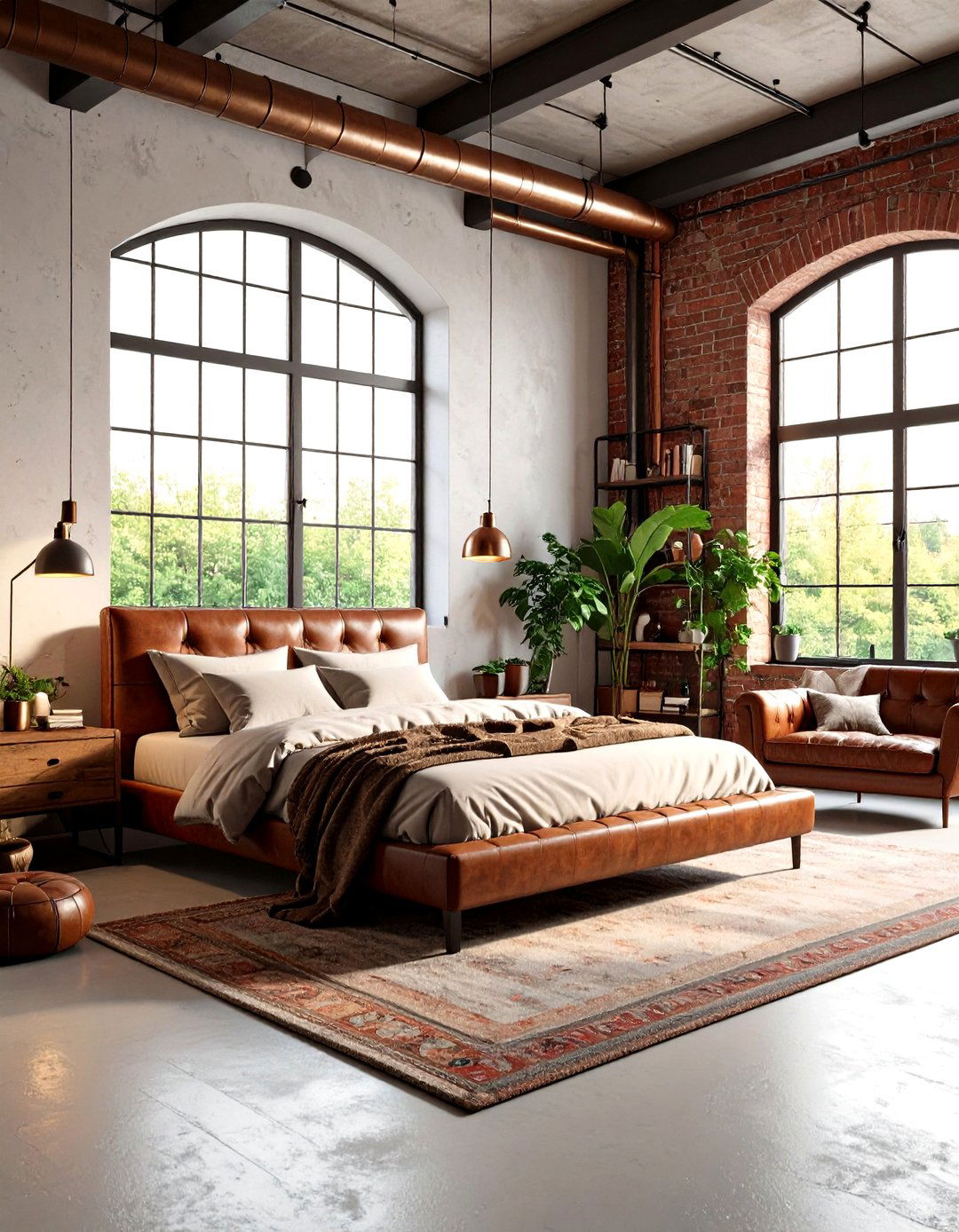 Industrial Autumn Loft Bedroom - 24 Fall Bedroom Decor Ideas