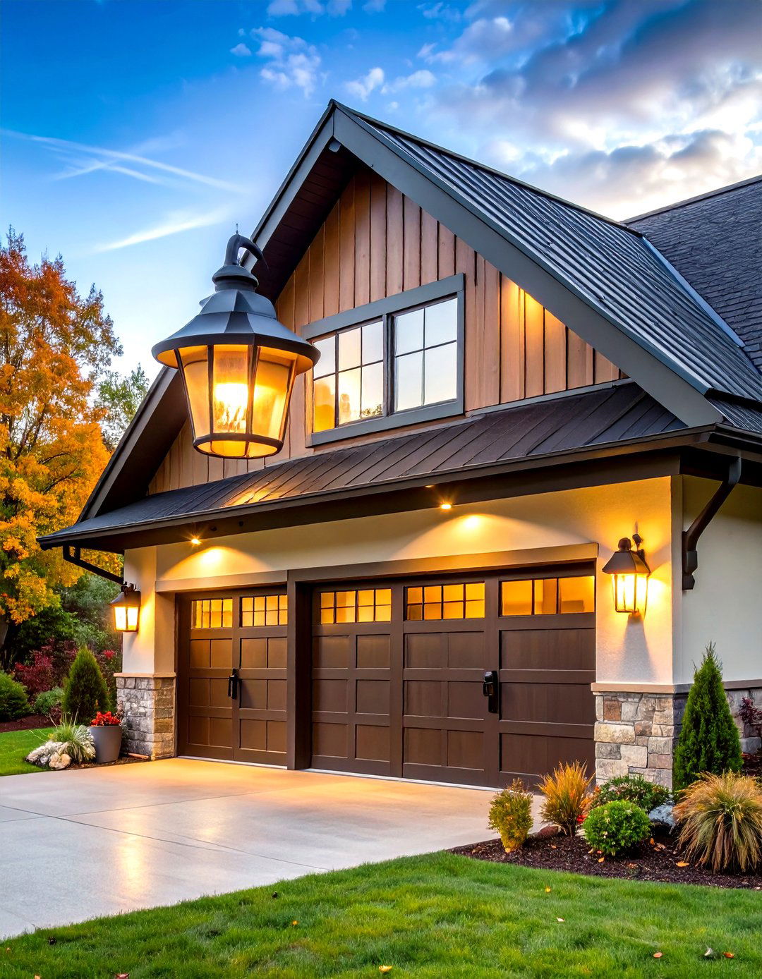 Industrial Barn Light Exterior Design - 24 Exterior Garage Lighting Ideas